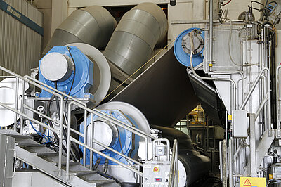 Papiermaschine Detail